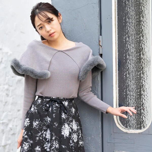 ファー付きケープニット | ミッシュマッシュ(MISCH MASCH) | マルイ