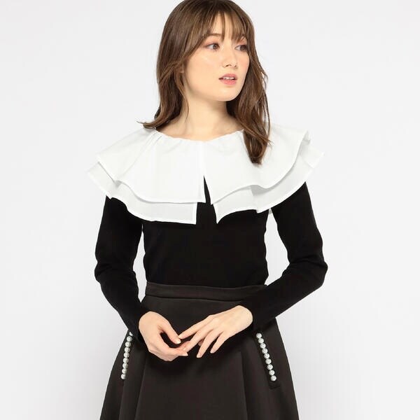 ビッグフリルカラー2WAYニット | ミッシュマッシュ(MISCH MASCH