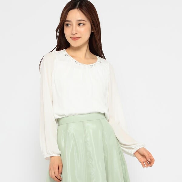 売り切れましたビス購入☆お花ブラウス