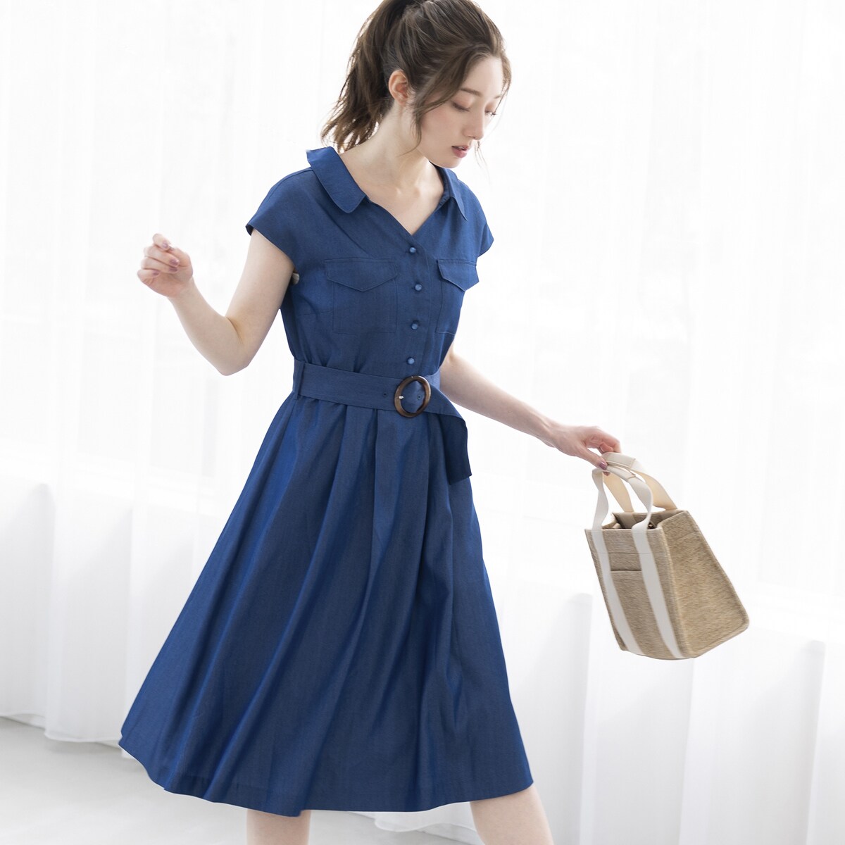 23春夏新作】デニムシャツワンピース/MM317451 | ミッシュマッシュ 