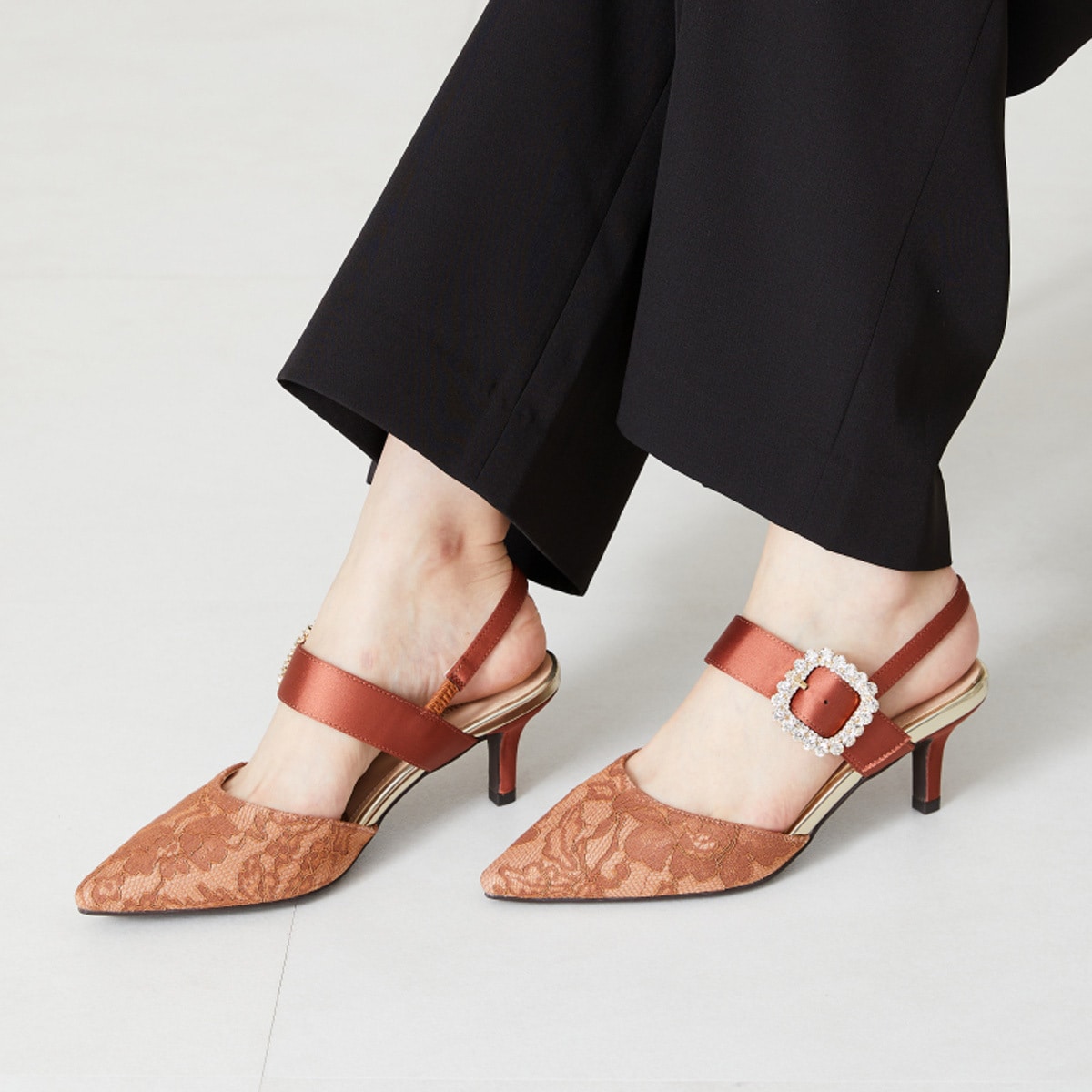 ミッシュマッシュ（MISCH MASCH）/バックストラップレースパンプス/MOR104 バックストラップレースパンプス/MOR104 | ミッシュマッシュ(MISCH