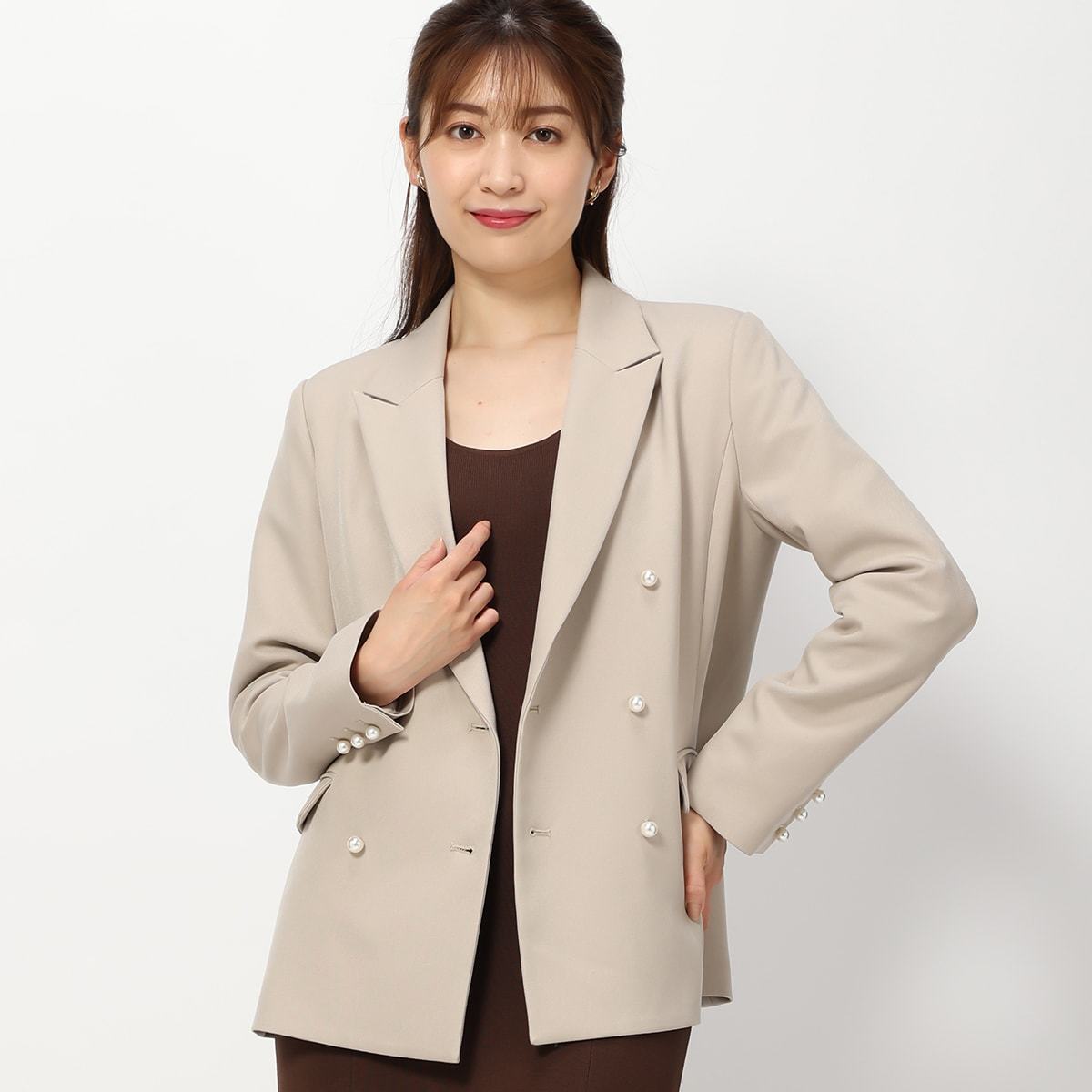 パールダブルテーラージャケット/MM338501 | ミッシュマッシュ(MISCH