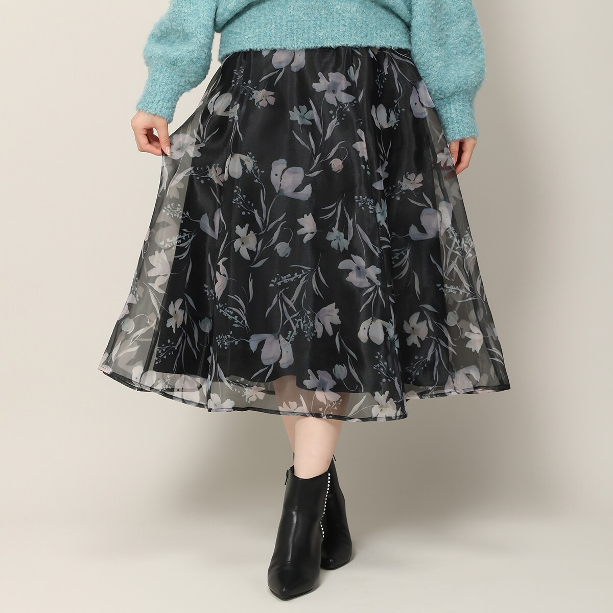 シフォンジーレースアップスカート/MM337228 | ミッシュマッシュ