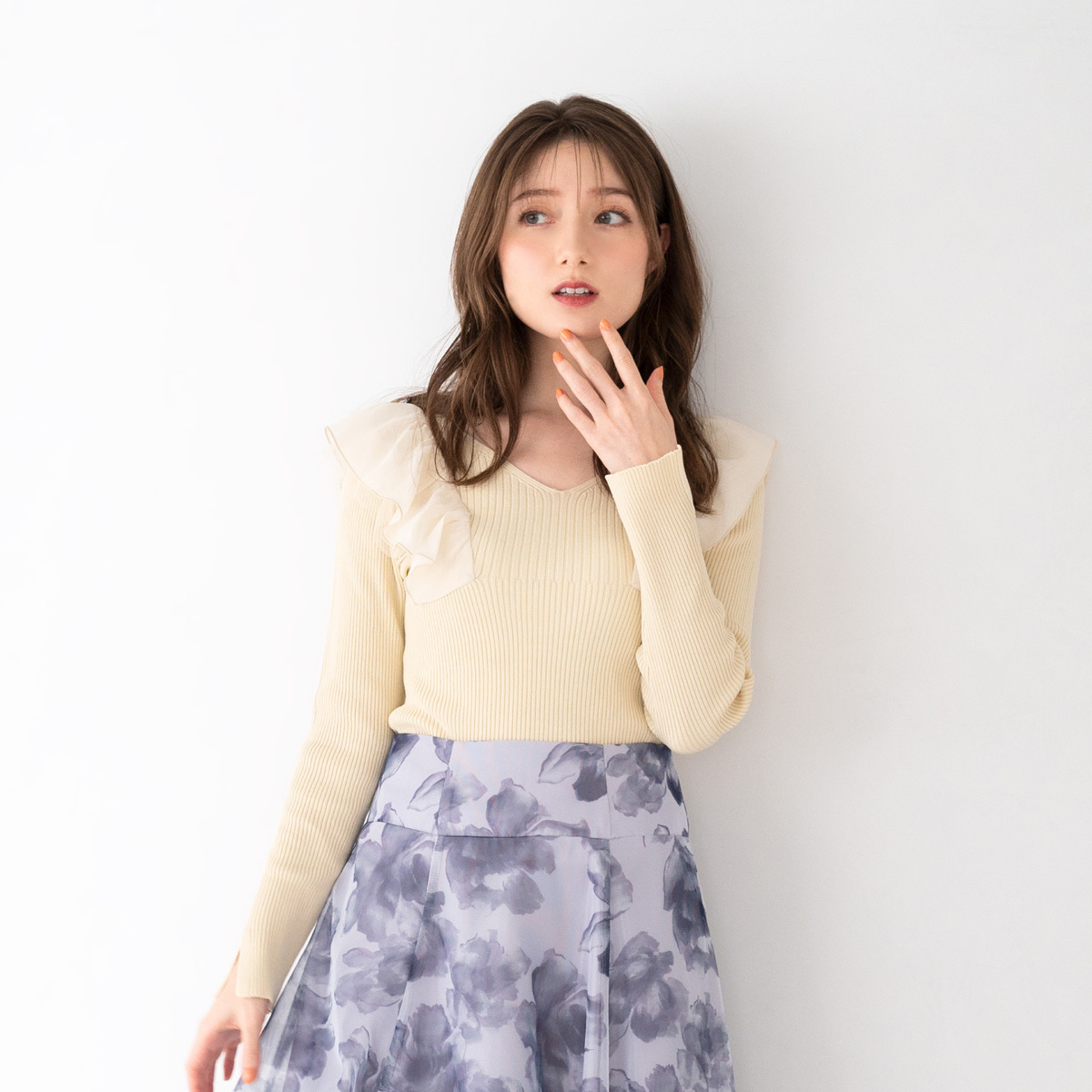 24春夏新作】2wayラッフルニット/MM418314 | ミッシュマッシュ(MISCH