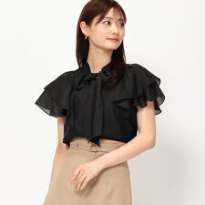 上品で大人可愛い。【24春夏新作】シアーボウタイブラウス/MM428108