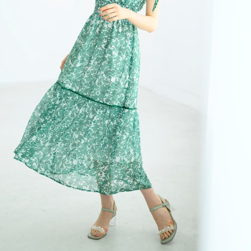 MISCH MASCH❤︎フラワープリント袖フレアワンピ Yahoo!オークション - ミッシュマッシュ（MISCH MASCH）の花柄