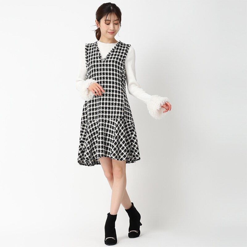 秋冬新作】ツイードミニジャンスカ/MM447403 | ミッシュマッシュ(MISCH