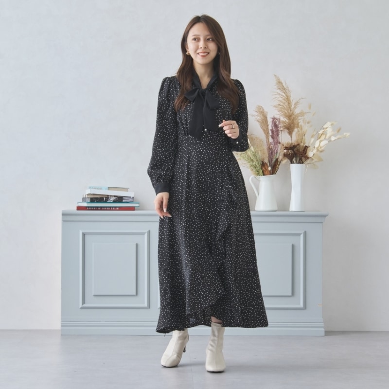 24秋冬新作】配色長袖シャツワンピース/MM447423 | ミッシュ