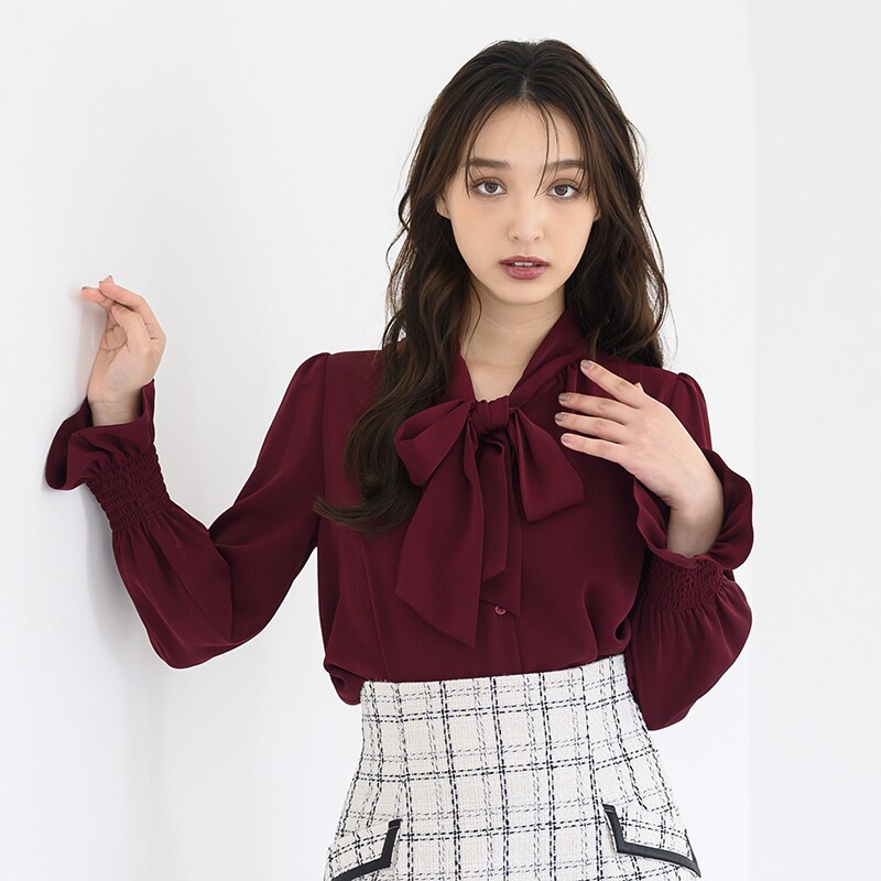 着回し力抜群。ボウタイブラウス/MM438107 | ミッシュマッシュ(MISCH