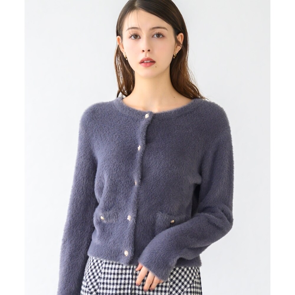 シャギービジューカーディガン/MM338401 | ミッシュマッシュ
