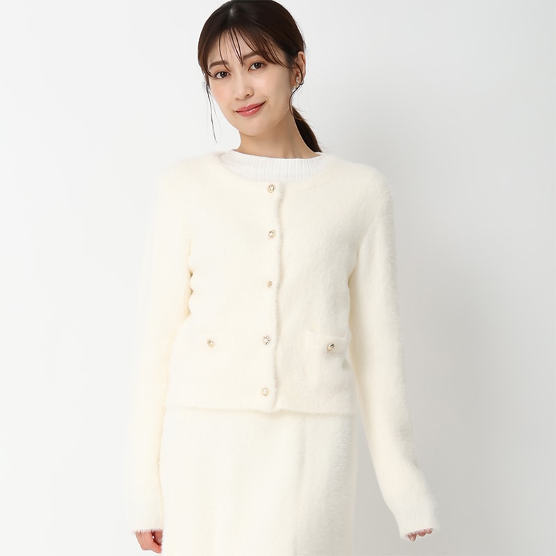 シャギービジューカーディガン/MM338401 | ミッシュマッシュ(MISCH