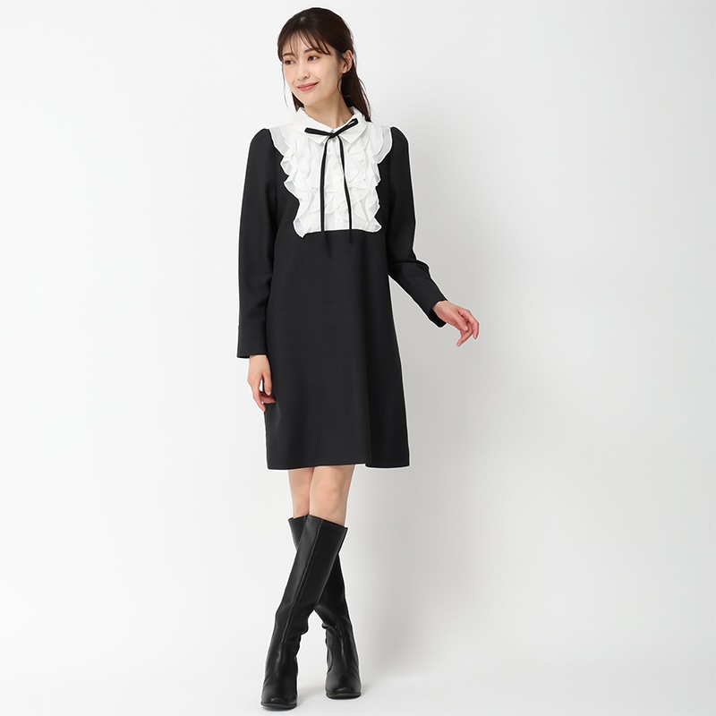 秋冬新作】配色長袖シャツワンピース/MM447423 | ミッシュマッシュ