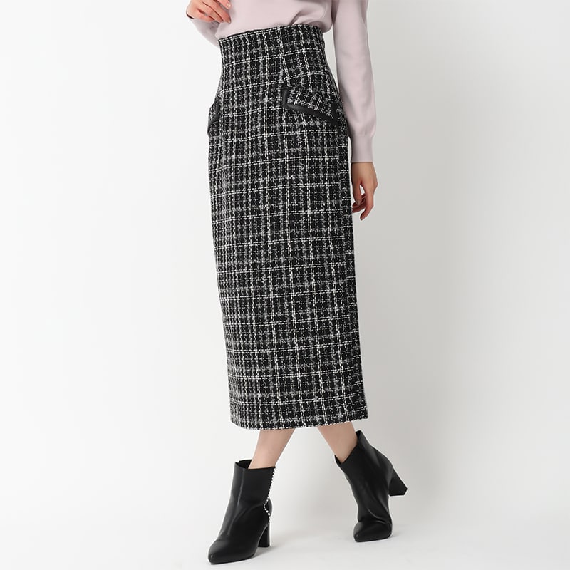 Amazon.co.jp: [ミッシュマッシュ] スカート ツイード ラメ