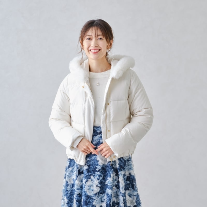 ぬくぬくで暖かい。フードファーショートダウン/MM448606 | ミッシュ