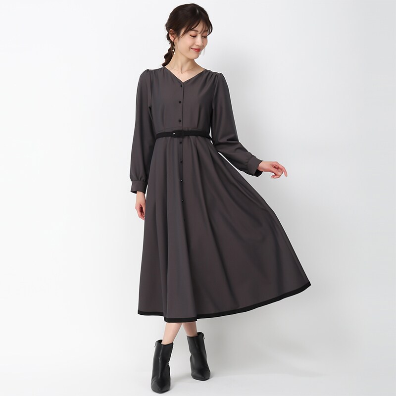 秋冬新作】配色長袖シャツワンピース/MM447423 | ミッシュマッシュ