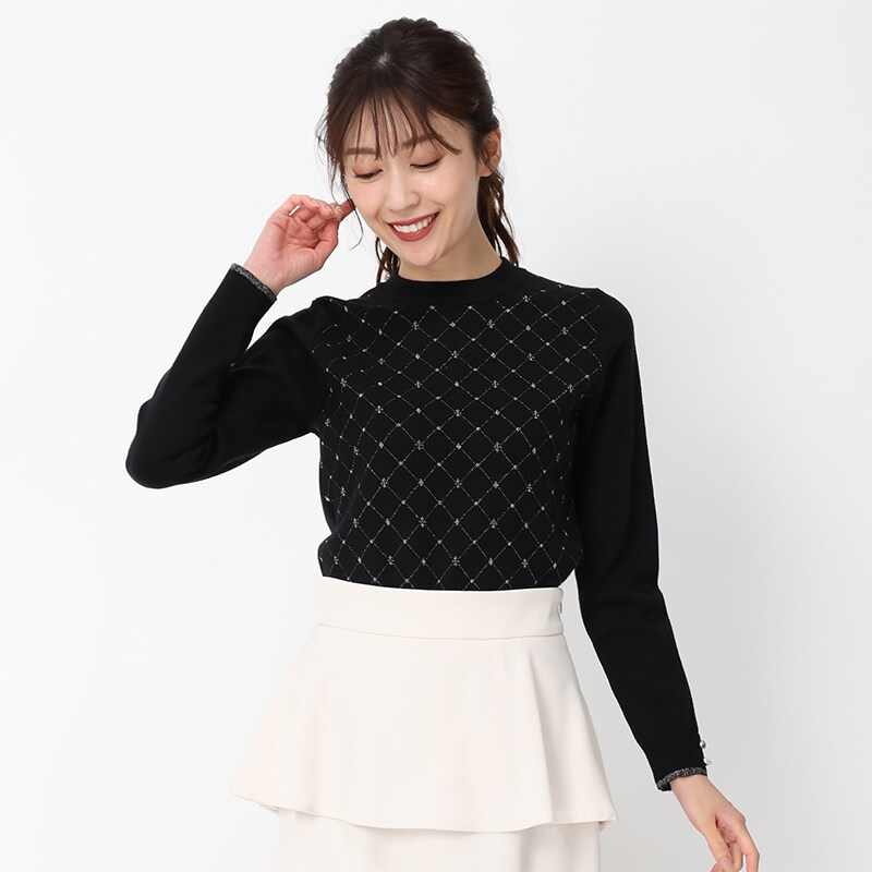 秋冬新作】ラメジャガードハイネックニット/MM448315 | ミッシュ