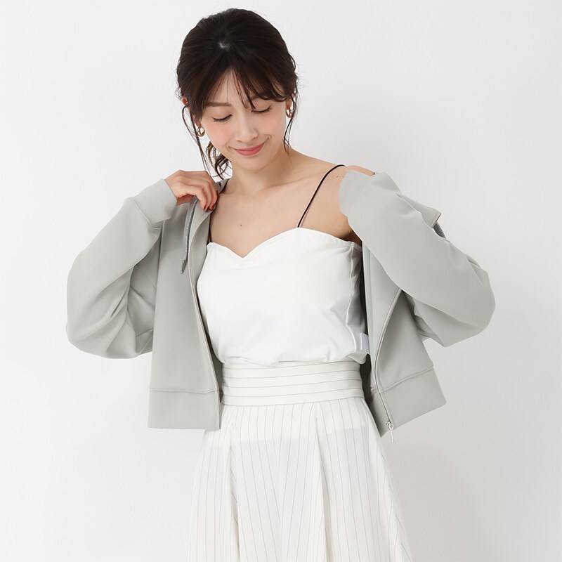 ミッシュマッシュ MISCH MASCH 2025春夏新作カップ付きキャミソール/MM518202 （WHITE） MISCH MASCH｜2025春夏新作 カップ付きキャミソール/MM518202