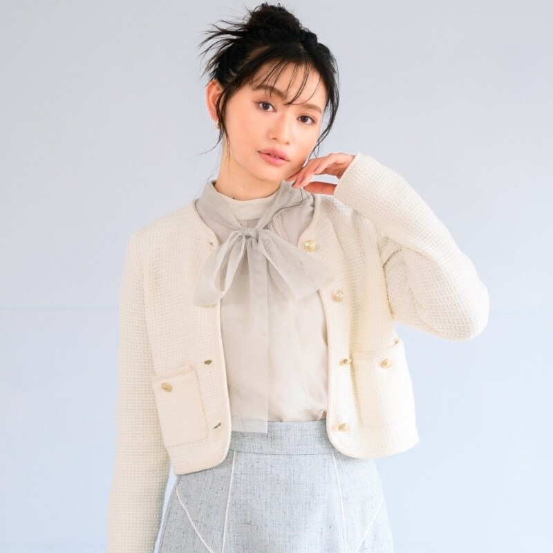 25春夏新作 金釦ブレードニットジャケット | ミッシュマッシュ(MISCH