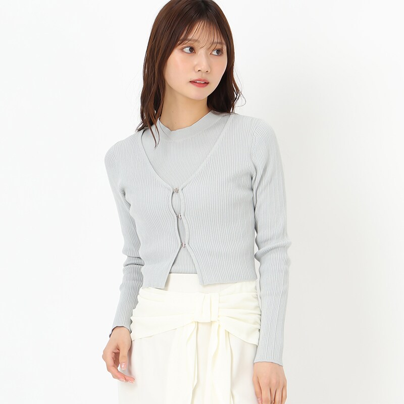 Mayumi☆ 新品未使用スウィングル ふわふわフェザースリーブラメニット スウィングル SWINGLE ふわふわフェザースリーブラメニットプル