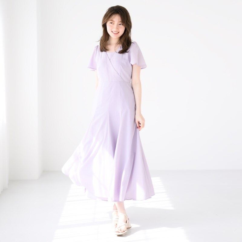 無料配達 2025春夏新作 カシュクールフレアワンピース | ミッシュマッシュ ワンピース