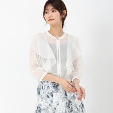 2025春夏新作 フリルシアーラメブルゾン