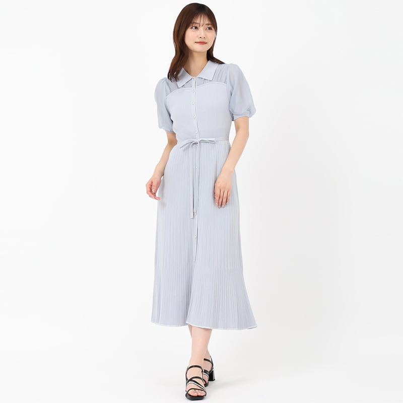2025春夏新作 配色パイピングフレンチワンピース MISCH MASCH｜2025春夏新作 配色パイピングフレンチワンピース