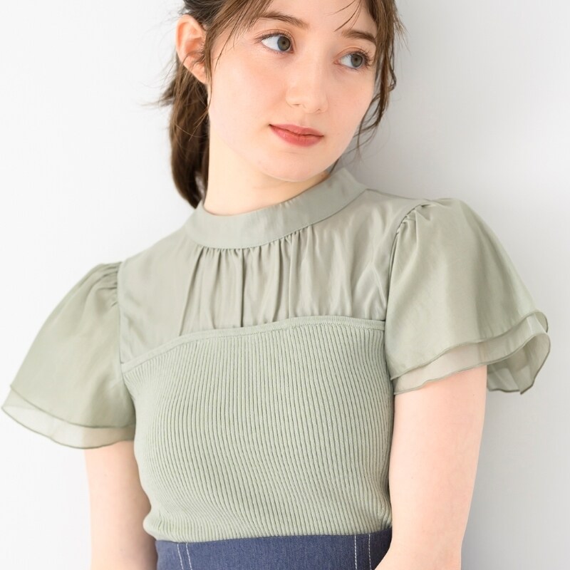 2025春夏新作 フレア袖ビスチェニット | ミッシュマッシュ(MISCH MASCH