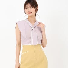 2025新作 2wayリングタイ付きフレア袖ニット