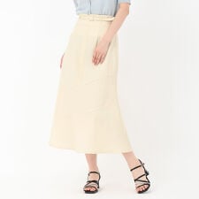 2025春夏新作 アシンメトリー切替Aラインスカート
