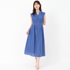 2025春夏新作 シアーカラーフレンチシャツワンピース