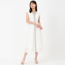 2025春夏新作 配色パイピングフレンチワンピース