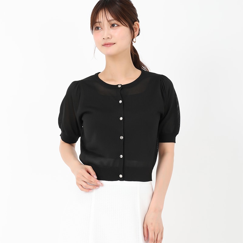 ミッシュマッシュ MISCH MASCH 2025春夏新作 ラメシアーVネックカーディガン （GREY） ミッシュマッシュ MISCH MASCH 2025春夏新作 ラメシアーVネック