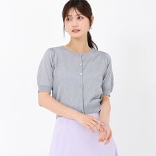 【週間売筋ランキング1位】2025春夏新作 シアークルーネック半袖カーディガン
