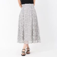 2025秋冬新作 ループラメ刺繍スカート