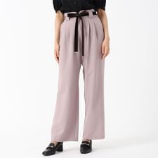 2025秋冬新作 ベロアリボン2タックワイドパンツ