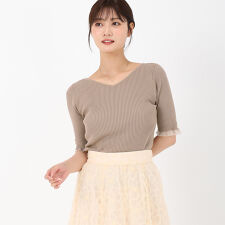 2025秋冬新作 シアーフリル2wayリブニット