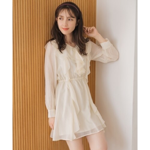 2025秋冬新作 フリルミニワンピース | ミッシュマッシュ(MISCH MASCH