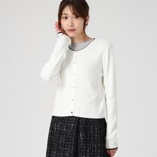 ミッシュマッシュ(MISCH MASCH)のコンパクト丈で美バランス、デイリーも通勤もOK。2025秋冬新作 ベーシック総針配色カーディガン