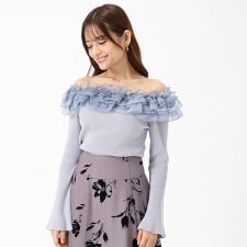 2025秋冬新作 2wayシアーフリルニット