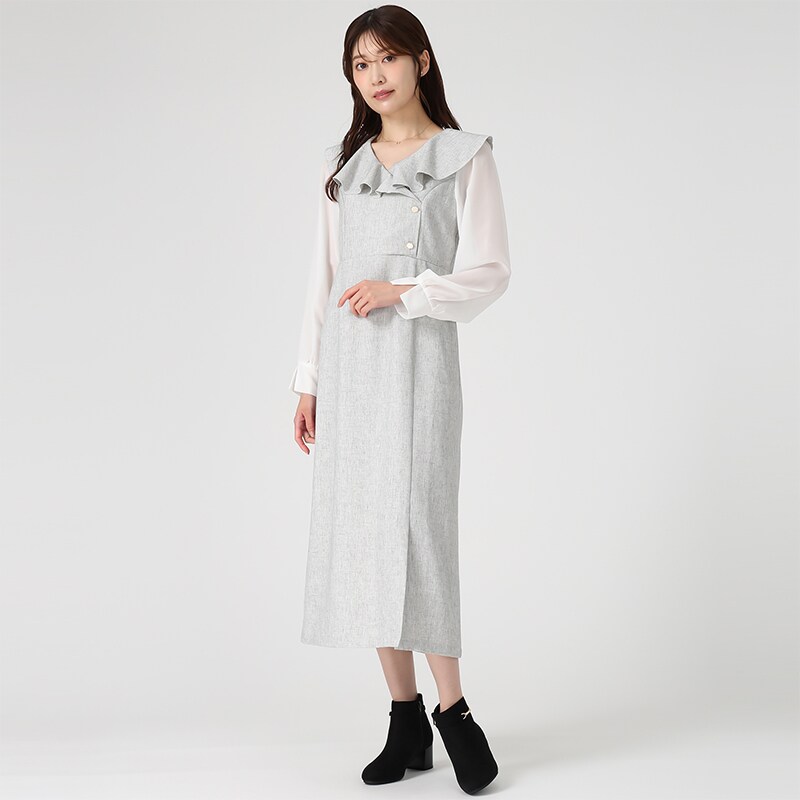 2025春夏新作 ラメストライプシャツワンピース | ミッシュマッシュ