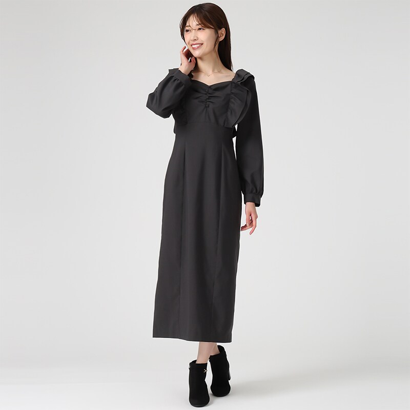 2025秋冬新作 ポロ衿ニットワンピース | ミッシュマッシュ(MISCH MASCH