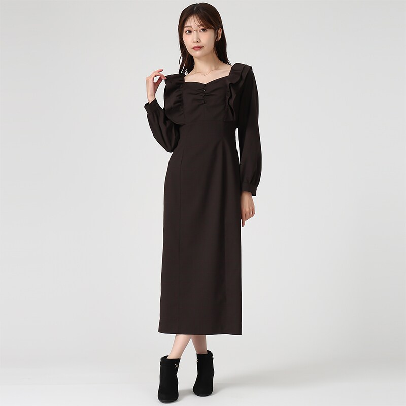 2025春夏新作 フレアスリーブギンガムチェックワンピース | ミッシュ