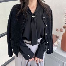 ミッシュマッシュ(MISCH MASCH)の2025秋冬新作 バー付きタイブラウス