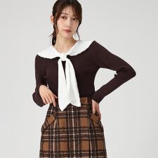 2025秋冬新作 セーラーカラーニット
