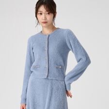 2025秋冬新作 シャギーニットカーディガン