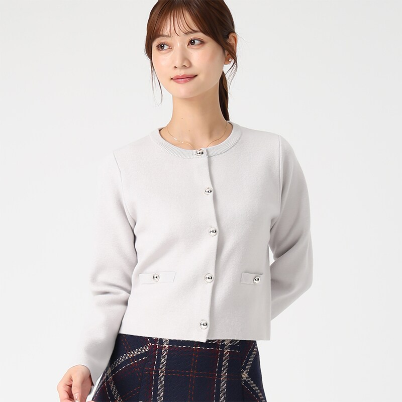 2025秋冬新作 千鳥柄ジャガードアソートカーディガン | ミッシュ