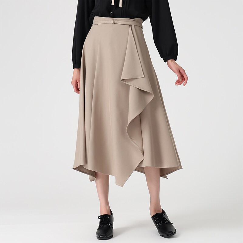 2025秋冬新作 ラッフル裾シアースカート | ミッシュマッシュ(MISCH