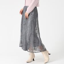 2025秋冬新作 ラメ刺繍パイピングスカート