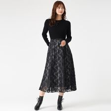 ミッシュマッシュ(MISCH MASCH)の2025秋冬新作 ラメレースニットドッキングワンピース