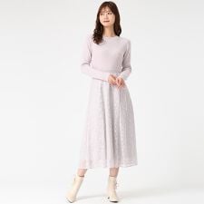 ミッシュマッシュ(MISCH MASCH)の2025秋冬新作 ラメレースニットドッキングワンピース